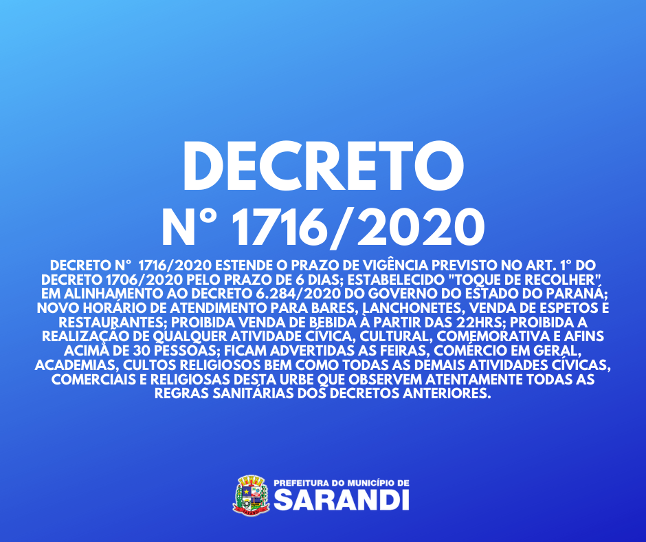 Decreto Nº 1716/2020